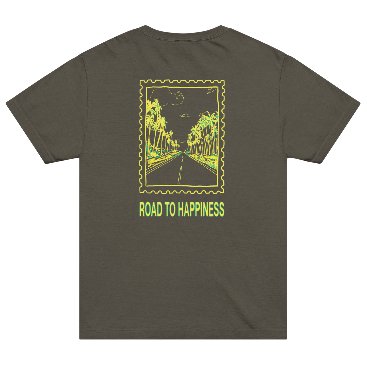 ROAD TO HAPPINESS — washed charcoal tee