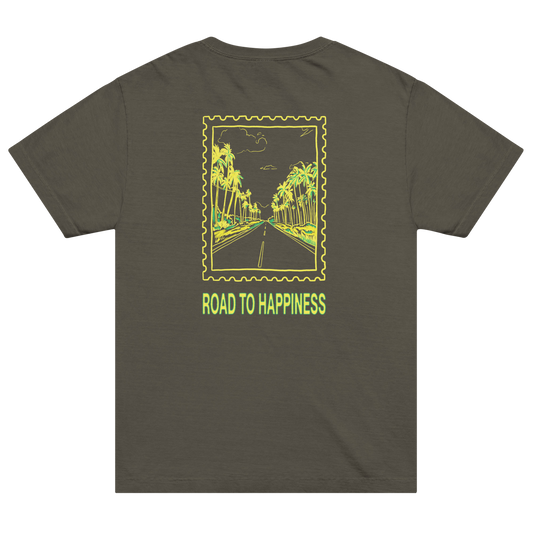 ROAD TO HAPPINESS — washed charcoal tee